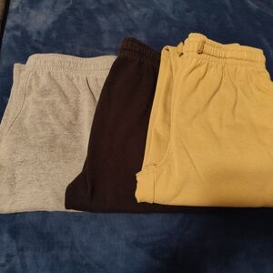 Athletic Works Kids Sweatpants Trio - Gray, Black, and Yellow